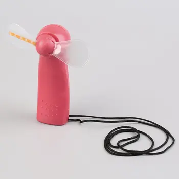 Портативен ръчен вентилатор за охлаждане, цветни led мини лампа се Захранва от батерия С каишка, е абсолютно нов