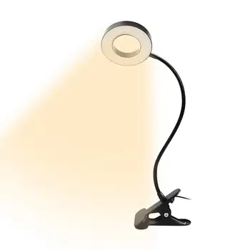 Зажимная Лампа за четене в Яслата, за Защита на очите, Портретно лампа с Гъши Врата, Въртяща се На 360 Градуса, Лампа за четене С 48 led чипове за