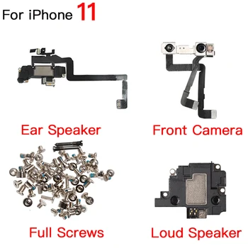 Предна Камера Говорител на Ухото Гъвкав Кабел За iPhone 11 Долния Високоговорител, Пълен Комплект Винтове Подмяна на Превключвател за Изключване на звука