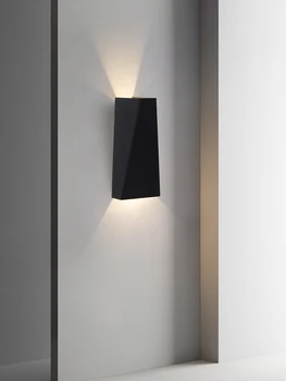 Модерен минималистичен, с монтиран на стената лампа, нощна лампа за спални творчески минималистичен хотел преминаване вила стълбище фон, с монтиран на стената лампа