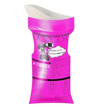 700 мл Кола торбичка за урина за еднократна употреба Портативни пакети за урина от задръствания (розов)