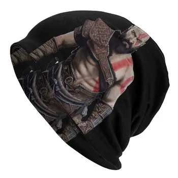 Модерна зимна топла дамски мъжки вязаная шапка Унисекс за възрастни Viking Kratos Skullies Beanies Caps God of War Шапка на абсорбатори