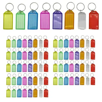 80x Пластмасови етикети за ключове за ръчна работа, цветни етикети за ключове за чанти, отношения
