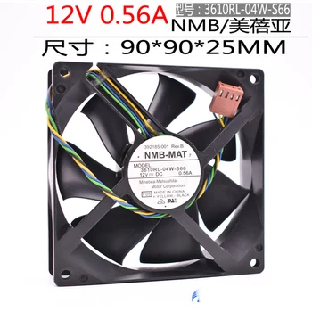 NMB 3610RL-04W-S66 90*90*25 9 вентилатор за охлаждане на шкафа за управление на температурата cm 12V 0.56 A с 4 жици