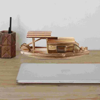 Съвременната скулптура, декор модели на лодки, украсата на кабинета за парусника, дървена фигурка във формата на риболов, офис