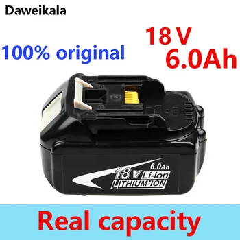 Makita 100% Оригинална Акумулаторна Батерия за електрически инструменти 18V 6.0 Ah с Led литиево-йонна батерия Заместител на LXT400 BL1860B BL1860 BL1850