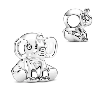 Приказно мъниста във формата на слон Алея със собствени животни, са подходящи за оригинален основния браслету Пандора само за жени, подарък за бижута