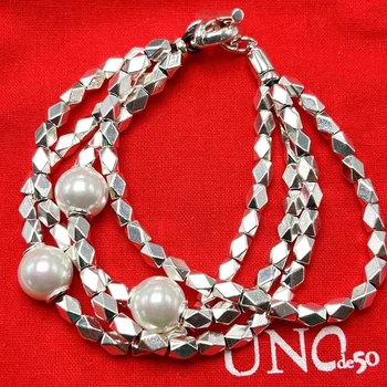 2023 Нов UNOde50, Хит на продажбите, Висококачествен перла Изискан Четырехрядный гривна в Испания, Жените романтична подарък чанта