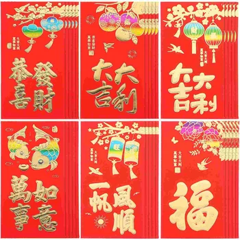 Скоба за Пари в Чантата си Чанта на Коледната Услуга Хонг Bao Китайски Стил Джобен Подарък За Пари Нежни Червени пликове 2024