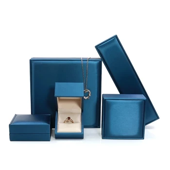 Кутия за опаковане на бижута, изкуствена Кожа на Едро, пръстен, медальон, Огърлица, Подарък калъф за съхранение на бижута