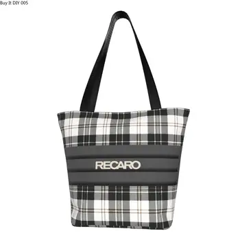Кавайные чанти в шотландскую клетка Recaros, чанти-тоут за пазаруване, холщовая чанта за пазаруване, чанта за пазаруване