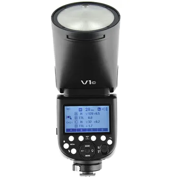 Светкавица Godox V1, Подходящи за кръгли лампи Sony, Canon, Nikon, литиева батерия, високоскоростна синхронизация TTL-апарат, горно осветление