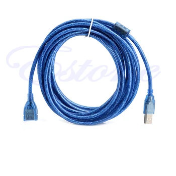 Удължителен кабел, USB 2.0 Кабел-удължител за Кабел M/F Стандартния Вид на мъжа към жената в Синьо