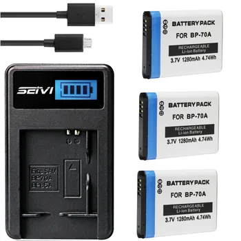Батерия + зарядно устройство за Samsung BP70A, BP-70A, EA-BP70A, EA-BP70A/ЕП Литиево-йонна акумулаторна батерия