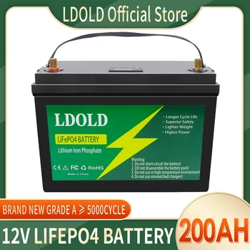 12V 150Ah 200Ah LiFePO4, Литиево-желязо-фосфатный батерия Вграден BMS За подмяна на по-голямата част резервно копие на източник за домашно съхранение на енергия