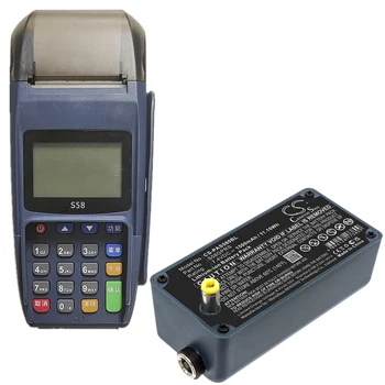 Акумулаторна батерия за преносим принтер Pax S58GPRS S58 Капацитет от 1500 ма / 11,10 Wh, цвят Черен, билков, Тегло 127,6 г