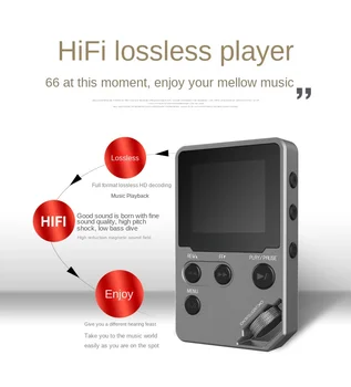 Метален MP3 плейър, hi fi, fm-радио mini USB mp3 sport MP 3 FLAC APE HiFi преносим музикален плейър walkman Видеорекордер за електронни книги
