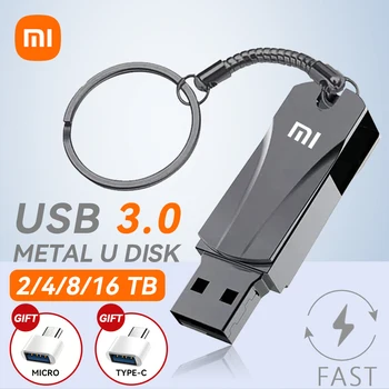 Xiaomi Mini Pen Drive USB Памет, USB Флаш памети 2 TB 1 TB 16 TB TYPE C Високоскоростен Usb 3.0 Водоустойчив Стик U Диск Нова