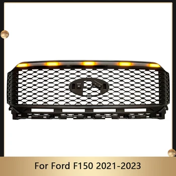 Аксесоари Подробности Обвеса Raptor Решетка Предна Броня С Подсветка За Ford F150 2021 2022 2023 Горната Радиаторна Решетка Състезателни Решетки