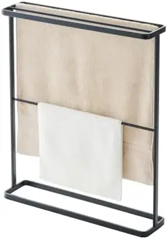 Закачалка с хавлиени кърпи Tower - Органайзер за баня, Държач за съхранение на сухи кърпи, 30 инча - Стомана - с капацитет кърпи с размер до 24,5 