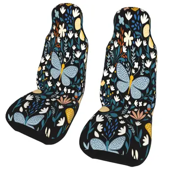 2 бр. 3D седалките с пеперуда за седалки cat универсални капаци за предните седалки на автомобили и ванове, автомобилни аксесоари