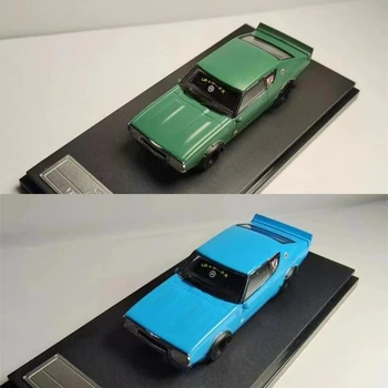 МАЩАБИРАНЕ 1: 64 Nissan Skyline GT-R II KPGC110 LB Широкофюзеляжная версия Зелена / Синя ограничена 360-molded модел автомобил