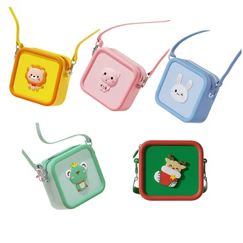 Детска чанта за съхранение на камера, мультяшная чанта през рамо, модерен портфейл за монети за деца, мини чанта за фотоапарат