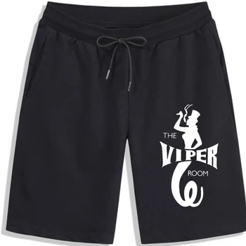 Нови популярните Мъжки черни шорти The Viper Room с принтом