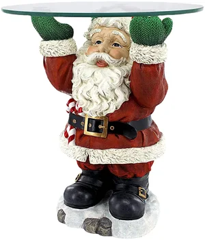 Дядо Гощава Притежателя Плодови Чиния Коледна Украса за вашия Работен плот Смола Дядо Коледа Занаяти Скулптури за Украса на Празнична маса Табла за хранене