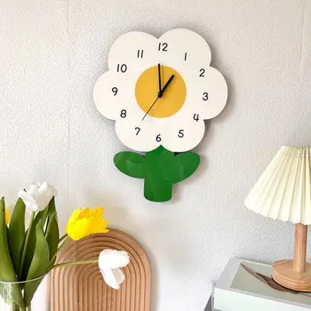 Нови висящи часовник във формата на цветя, творчески часовници за декориране на дома, за хол, спалня, кабинет