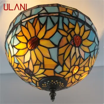 Тавана лампа ULANI Тифани, модерна и креативна лампа, лампи с цветен модел, led лампа за Дома