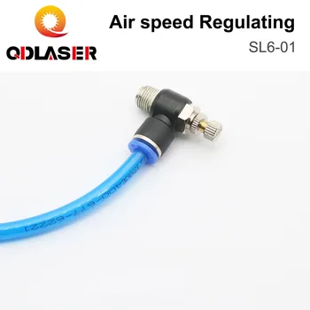 Подробности за лазерно пневматични връзки QDLASER SL6-01 Пневматичен фитинг за Бързо свързване, Клапан за регулиране на скоростта на въздуха, дроссельная клапата