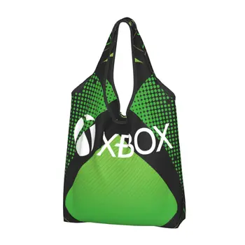Множество Класическа Чанта за пазаруване с логото на Xboxs, Дамски чанти-тоут, Преносима игра, Подаръци за Геймъри, Хранителни чанти за купувачи