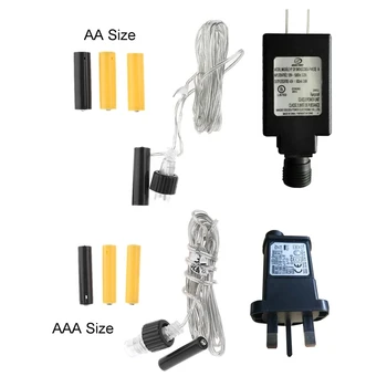 Батерия AAA AA, кабел Великобритания/САЩ, линия, конвертор за часа, дистанционно управление