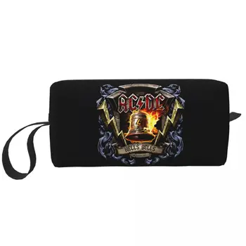 Обичай Ретро-рок Hells Bells-AC DC чанта за тоалетни принадлежности за жени, органайзер за козметика, Дамска кутия за съхранение на козметиката