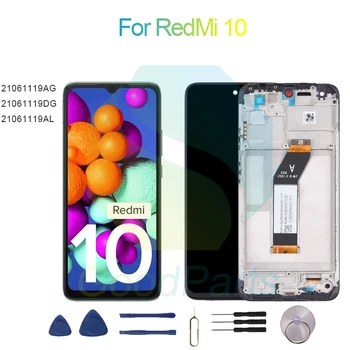 За RedMi 10 Замяна на екрана на Дисплея 2400*1080 21061119AG, 21061119DG, 21061119AL За RedMi 10 LCD Сензорен дигитайзер