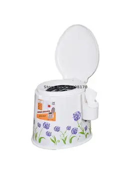 Сгъсти и подсилени пластмасови тоалетка, стол възрастните хора възрастните бременни жени домакински преносим тоалетна чиния обикновена тоалетна чиния