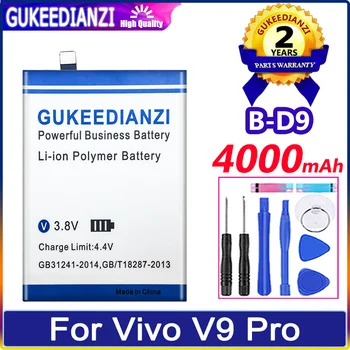 B-D9 4000 mah, Висококачествена Батерия за мобилен телефон Vivo V9 Pro V9Pro Z1 Z1i Y89 Y85 Y85A, Разменени Батерия с Голям Капацитет