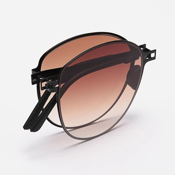 Нови дамски модни Сгъваеми слънчеви очила Дамски Маркови дизайнерски Слънчеви Очила с Овална форма Дамски слънчеви Очила Ретро Градиентные нюанси UV400