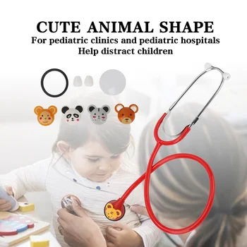 Детски Клиницистский Стетоскоп С Мультяшными животни, Удобен за деца, Ултратънък Влакна Стетоскоп за контрол на блендата (n)
