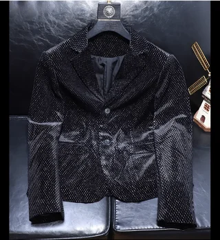 P08287 Модерен Мъжки палта и якета 2023 за подиум, Луксозен известна марка, Европейски Дизайн, стил за партита, Мъжки дрехи