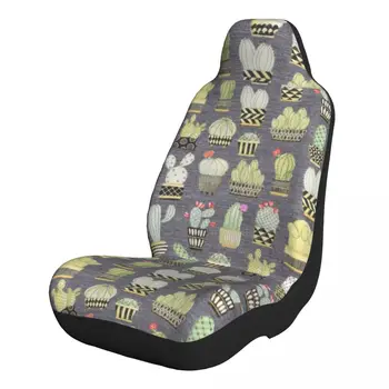 Красив Кактус, Универсални калъфи за автомобилни седалки, защитни капаци за предните седалки, калъф за камион, микробус, suv, защитни аксесоари за седалки