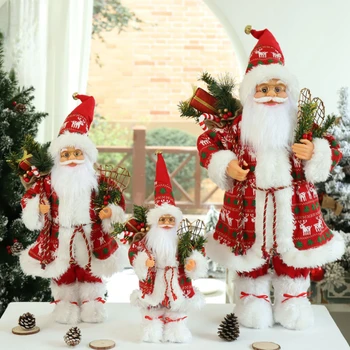 Голяма Кукла на Дядо Коледа за Голям Елхи, Украса за Офис, нова година подаръци За Деца, декорация За Партита, Навидад Коледа