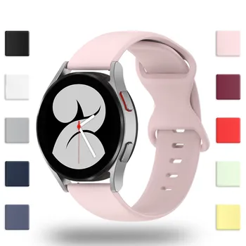 Меки силиконови сменяеми каишки за ръчни часовници, висококачествени аксесоари за подкрепа на каишка за умни часовници Samsung Galaxy Watch 4 40 мм 44 мм