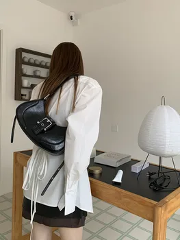2023 Новата Реколта Модерна Чанта под Мишниците в Корейски Стил Y2k Harajuku, чанта през рамо, Офис Дамски Чанти за Крайградски Пътувания, Дизайнерска чанта