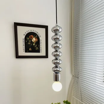 Нощна лампа за баня, спални, Окачена лампа в Скандинавския дизайн, Единична Черно Модерен led тавана лампа за хранене