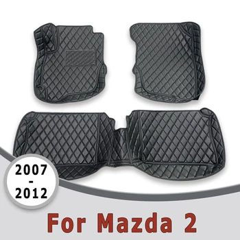 Автомобилни стелки за Mazda 2 2012 2011 2010 2009 2008 2007 Килими Авточасти и Аксесоари Стоки Накладки за краката Превозни средства
