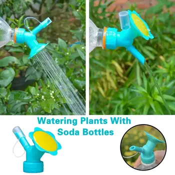 3шт Разбрызгиватель за поливане на Бонсай с Двуглавой Дълга Дюза е Подходящ за повечето пластмасови бутилки, идеален за подхранване и овлажняване на растенията