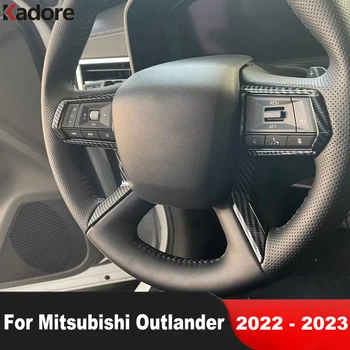 Покритие на панела на кормилното колело за Mitsubishi Outlander 2022 2023, Формоване от въглеродни влакна, Аксесоари за интериора