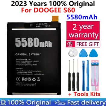 100% Оригинална Новост За DOOGEE S60, работа на смени, Резервна батерия с Капацитет 5580 ма За Смартфон DOOGEE S60, Батерии Bateria 